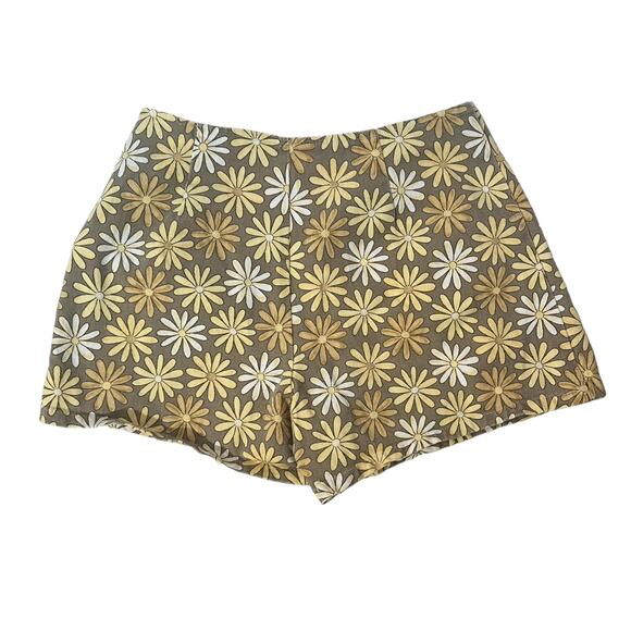 Vintage A Byer 90s Rare Cotton Button Fly High Rise Floral Shorts Sz 5 - Picture 2 of 6